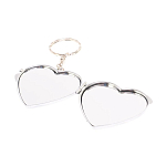 Зеркало брелок складное двухстороннее в форме сердца из натурального камня Оникс Stone Mirrors варинант исполнения - 3 | Loft Concept в Саратове