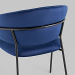Стул в велюре синего цвета Horizon варинант исполнения - 6 | Loft Concept в Саратове