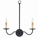 Бра настенное черное с 2-мя лампами Candle Sleeves варинант исполнения - 3 | Loft Concept в Саратове