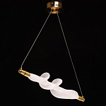 Люстра горизонтальная с волнистым белым плафоном Golden Swirl варинант исполнения - 4 | Loft Concept в Саратове