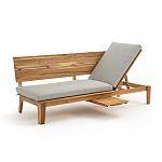 Садовый диван-трансофрмер Kate серый варинант исполнения - 7 | Loft Concept в Саратове