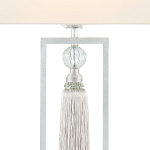 Настольная лампа с прямоугольным тканевым абажуром на белом мраморном основании Silver Threads варинант исполнения - 1 | Loft Concept в Саратове