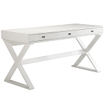 Письменный стол белый с 3-мя ящиками и крестообразным основанием Ymercte варинант исполнения - 1 | Loft Concept в Саратове