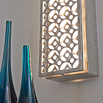 Бра прямоугольное в серебрянном цвете с ажурной решеткой Feiss варинант исполнения - 6 | Loft Concept в Саратове