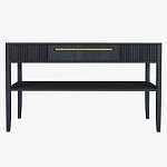 Дизайнерская Консоль с полкой и ящиком Primo Черный дуб варинант исполнения - 7 | Loft Concept в Саратове