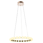 Люстра светодиодная кольцевая с круглыми плафонами белого цвета PEARLS Suspension 48 варинант исполнения - 4 | Loft Concept в Саратове