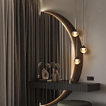 Подвесной светильник с рифлёным плафоном в форме шара Ripple Glow варинант исполнения - 5 | Loft Concept в Саратове