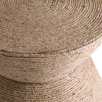 Приставной стол с отделкой из джута Juti D30 см варинант исполнения - 4 | Loft Concept в Саратове