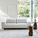 Приставной столик из массива дерева Walnut Triple варинант исполнения - 9 | Loft Concept в Саратове