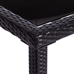 Обеденный комплект из искуственного ротанга Vintara черный варинант исполнения - 9 | Loft Concept в Саратове