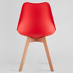 Стул с основой из пластика и мягким сиденьем Arvika Red варинант исполнения - 4 | Loft Concept в Саратове