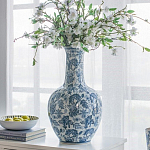 Ваза с классическим узором шинуазри синего цвета Blue & White Ornament  варинант исполнения - 4 | Loft Concept в Саратове