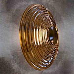 Бра с рельефным круглым плафоном янтарного цвета Savio Glass Disc Light варинант исполнения - 1 | Loft Concept в Саратове