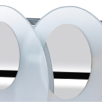 Бра с тремя круглыми матовыми стеклянными дисками и зеркальными вставками Lunaria  варинант исполнения - 2 | Loft Concept в Саратове