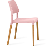 Пластиковый стул на ножках из массива бука Ferret Pink варинант исполнения - 3 | Loft Concept в Саратове