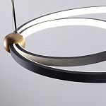 Люстра подвесная светодиодная черный металл Ring Horizontal варинант исполнения - 5 | Loft Concept в Саратове