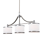 Люстра линейная с 3-мя белыми цилиндрическими плафонами Feiss варинант исполнения - 1 | Loft Concept в Саратове