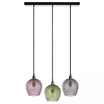 Подвесной светильник каскадный с 3-мя рельефными плафонами Cascade with Relief Lampshades варинант исполнения - 1 | Loft Concept в Саратове