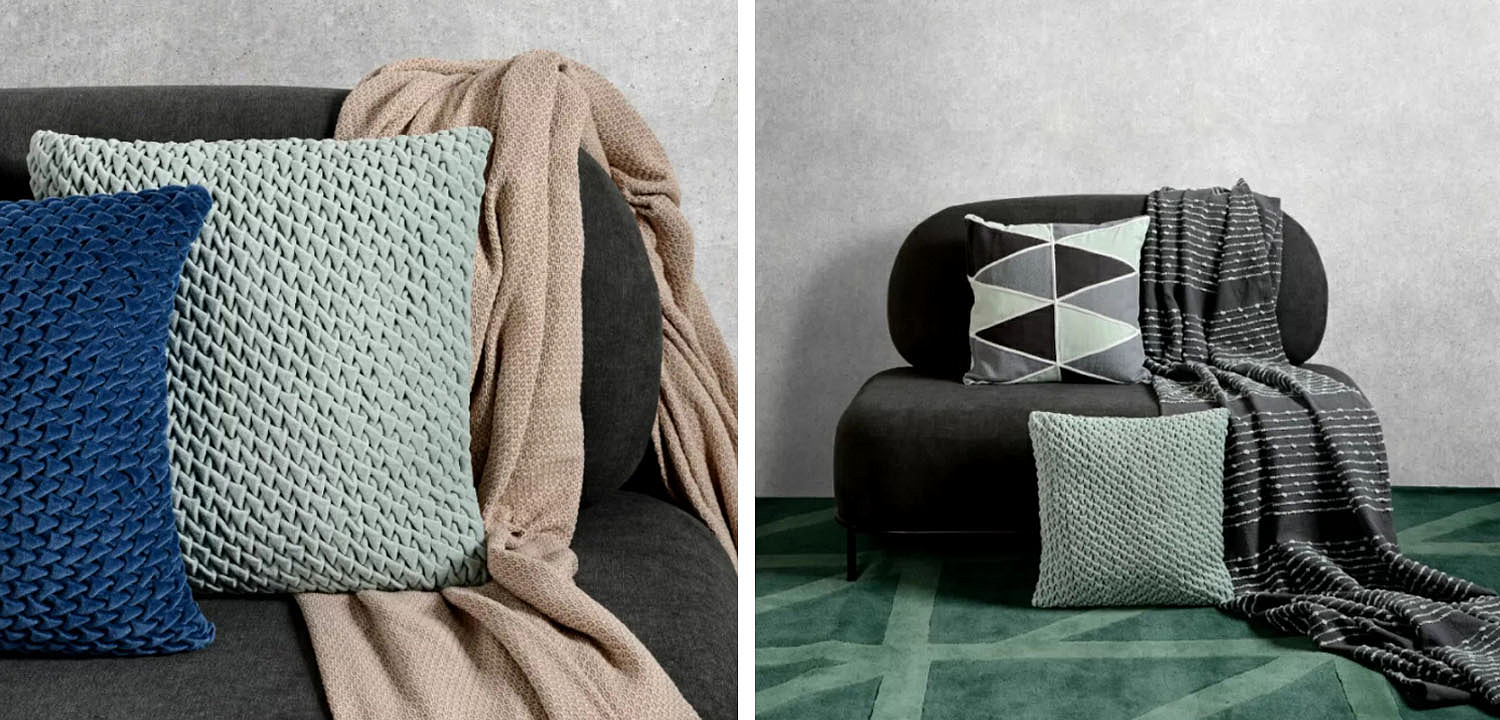 Подушка Purnama Quilting mint Подушка Purnama Quilting mint - Loft-Concept в Саратове