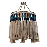 Люстра круглая плетеная с кисточками цвета серый дуб Boho Tassel Chandelier варинант исполнения - 2 | Loft Concept в Саратове