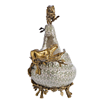 Чаша для фруктов из фарфора бронзовыми фигурками леопардов Eden Garden варинант исполнения - 4 | Loft Concept в Саратове