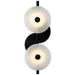 Бра со стеклянными плафонами-дисками Black and White Circles Wall Lamp варинант исполнения - 1 | Loft Concept в Саратове