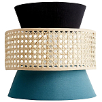 Бра с плетеным декором из ротанга Bonnie Wicker Blue Wall Lamp варинант исполнения - 1 | Loft Concept в Саратове