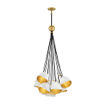 Люстра с 15-ю белыми  плафонами с золотой внутренней поверхностью Hinkley варинант исполнения - 2 | Loft Concept в Саратове