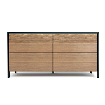 Комод 8 ящиков с подсветкой на рельефном фасаде Warm Industrial варинант исполнения - 4 | Loft Concept в Саратове