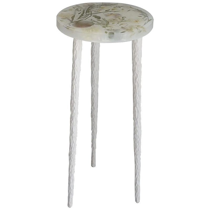 Круглый журнальный столик со столешницей из эпоксидной смолы Epoxy Resin Flowers Coffee Table Белый Черный Розовый Мульти Круглый журнальный столик со столешницей из эпоксидной смолы Epoxy Resin Flowers Coffee Table Белый Черный Розовый Мульти в Саратове | Loft Concept