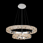 Люстра из 2-х колец с мозаичным хрустальным оформлением Sparks of Crystal варинант исполнения - 3 | Loft Concept в Саратове