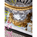 Чаша из прозрачного стекла с бронзовой подставкой и ручками Eden Garden варинант исполнения - 4 | Loft Concept в Саратове