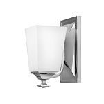 Бра с белым матовым плафоном на прямоугольном основании цвета хром Hinkley варинант исполнения - 1 | Loft Concept в Саратове