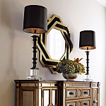 Зеркало восьмиугольное в черно-золотистой раме Pairing варинант исполнения - 3 | Loft Concept в Саратове