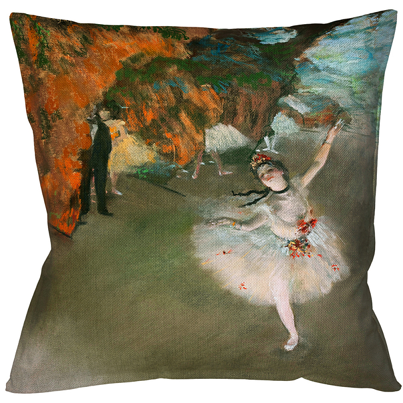 Подушка декоративная с цветным принтом Star of Impressionism Мульти Бежевый Подушка декоративная с цветным принтом Star of Impressionism Мульти Бежевый в Саратове | Loft Concept