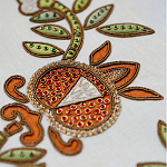 Обои с вышивкой ручной работы Fyodor Original colourway on linen варинант исполнения - 2 | Loft Concept в Саратове