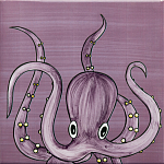 Плитка с узором Осьминог велосипедист варинант исполнения - 3 | Loft Concept в Саратове