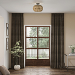 Потолочный светильник с плафоном из плетеного джута и черным каркасом Quoizel варинант исполнения - 7 | Loft Concept в Саратове