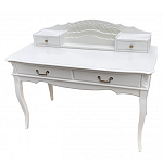 Стол-бюро белого цвета из массива бука с 4-мя ящиками White Provence варинант исполнения - 3 | Loft Concept в Саратове