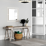 Настенное зеркало квадратной формы в металлической раме золотого цвета CORNER MIRROR GOLD варинант исполнения - 1 | Loft Concept в Саратове