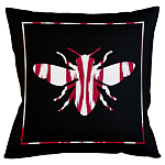 Подушка декоративная пчела с красным узором Ikat Pattern варинант исполнения - 1 | Loft Concept в Саратове