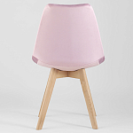 Стул с мягким велюровым сиденьем Arvika Pink варинант исполнения - 4 | Loft Concept в Саратове