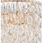 Люстра круглая с хрустальными подвесками на золотистом каркасе Roul Crystal Light варинант исполнения - 2 | Loft Concept в Саратове