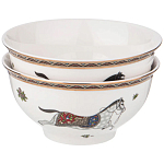 Сервиз обеденный из фарфора с изображением лошадей на 6 персон 23 предмета Porcelain Horse Set  варинант исполнения - 2 | Loft Concept в Саратове