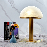 Настольная лампа c абажуром в форме купола из натурального камня  Heavenly Harmony варинант исполнения - 2 | Loft Concept в Саратове