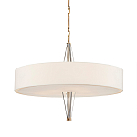 Люстра круглая с белым тканевым абажуром  White Light Diffuser варинант исполнения - 3 | Loft Concept в Саратове