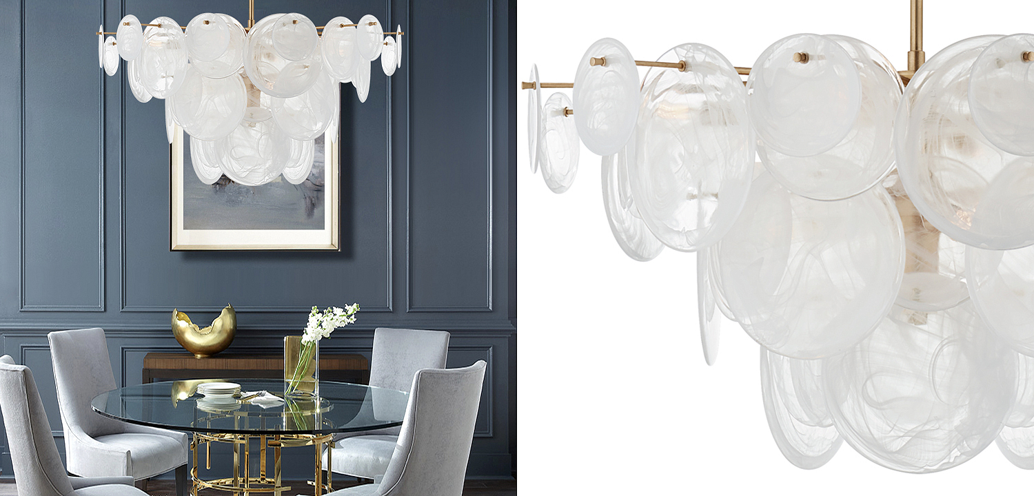 Люстра Disk Textured Glass Chandelier Люстра Disk Textured Glass Chandelier - Loft-Concept в Саратове