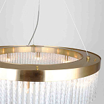 Люстра подвесная со стеклянными подвесками в виде перекрученных трубочек Nembus варинант исполнения - 3 | Loft Concept в Саратове