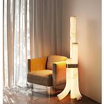 Торшер геометрический с тремя мраморными плафонами Marble Tripod варинант исполнения - 5 | Loft Concept в Саратове