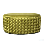 Пуф овальный плетеный оливкового цвета Pool Woven Velour варинант исполнения - 1 | Loft Concept в Саратове